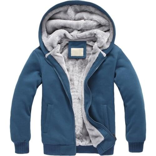 Men Winter Hoodies Velvet Hooded Cardigan Coat Plus Size Thick Warm Sweatshirts Mens Tracksuits Streetwear Plus Size M-7XL