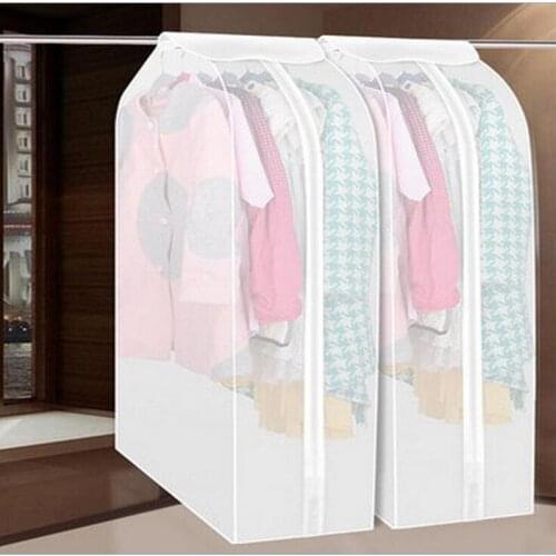Newest 2017 Dust Thickened Clothing Storage Bags Dust Cover Wardrobe Suit Overcoat Jacket Three-Dimension Storage Bag Organizer