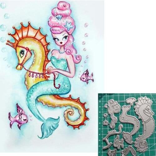 2020 New Mermaid Christmas Cutting Dies Stencil Emboss Photo Album Paper Craft Card Album Punch Stencil