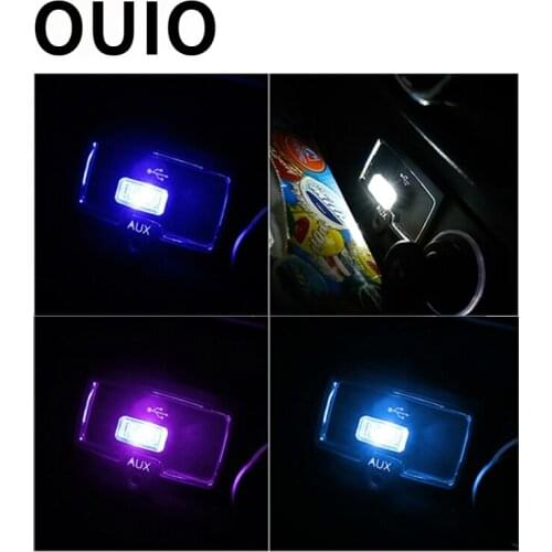 OUIO Car Styling USB Atmosphere LED Lamp For Mercedes Benz W203 W205 W211 CLA GLA W176 Mazda CX-7 Volvo XC60 XC90 Accessories