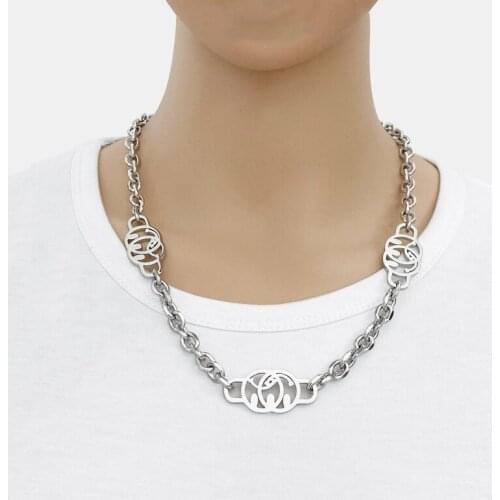 Hip Hop Titanium Steel Necklace Street Men and Women Couple Necklace Dark All-match Clavicle Chain