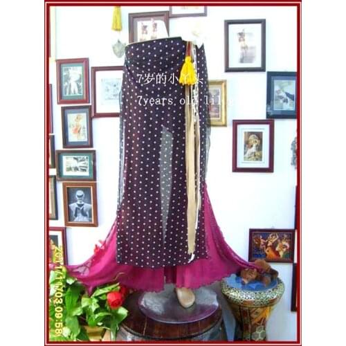 Transparent thin Skirt With Open Slit Belly Dance Skirt CX05
