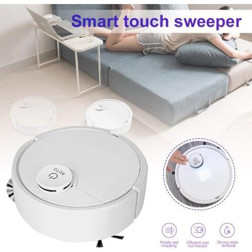 Robot Vacuum Cleaner Smart Touch USB Auto Cleaning Robot Dry Wet Sweeper Robots 3000Pa Strong Suction Household Tools