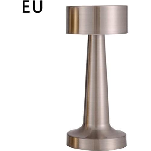 Bar Restaurant LED Touch Switch Night Light Flat Head Cordless Table Lamp Eye Protection Metal Table Lamp