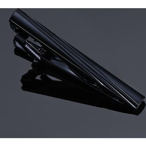 High-end brand tie clip mens wedding dress accessories fashion black pattern tie clip