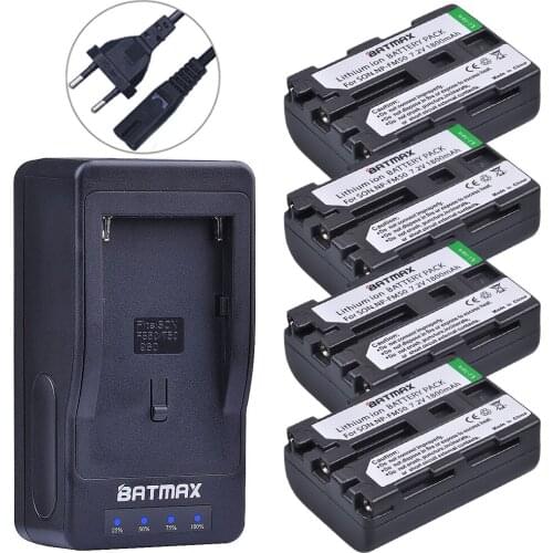 4Pcs NP-FM50 Battery + LED Ultra Fast Charger for Sony HC1 TRV280 TRV350 TRV250 TRV27 TRV33 TRV460 TRV340 TRV480 TRV260 TRV138
