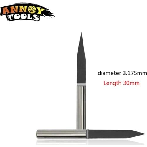 10pcs Mini PCB wood drill Bits Tungsten Steel Carbide PCB CNC drill knife Milling Machine tools, diameter 3.175mm, length 30mm