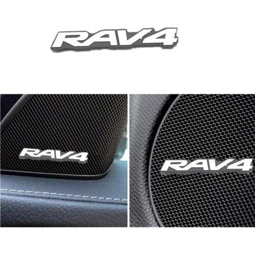 3D Car Styling Sticker Aluminum Emblem interior Speaker audio Badge for Toyota RAV4 RAV 4 2013 2014 2015 2016 2017 2018 2019