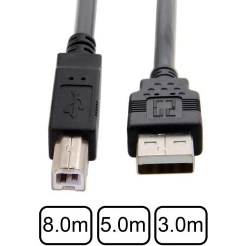 3M 5M 8M USB Standard-B Type to USB 2.0 Male Data Cable for Hard Disk & Scanner & Printer