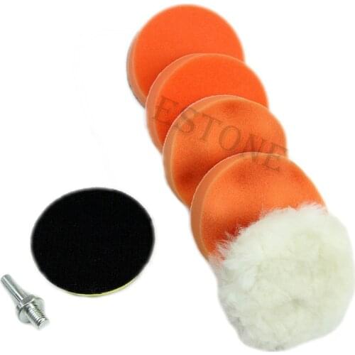 6PCS High Gross 75mm 3" Polishing Buffing Pad Kit for Car Polisher Buffer NEW