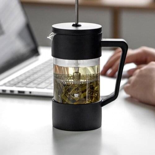 600ml Coffee Maker Pot Insulated French Press Coffee Maker Tea Brewer Pot with 3 Layer Filters Coffee Maker Pot Coffeeware