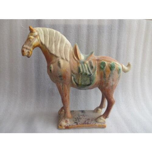 8.66 inch / Tang sancai ceramics collection horses in ancient China