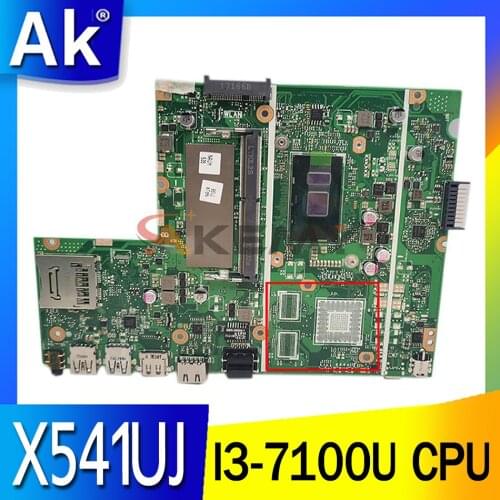 Akemy For Asus X541UJ X541UV X541UVK X541UQ X541UQK X541UA X541UAK X541U laptop motherboard mainboard with I3-7100U CPU 0M GM