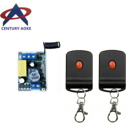 Wireless remote control switch RF AC 220 V 10 A 1channel 2 X Transmitter + 1 X Receiver for Light Lamp LED Bulb