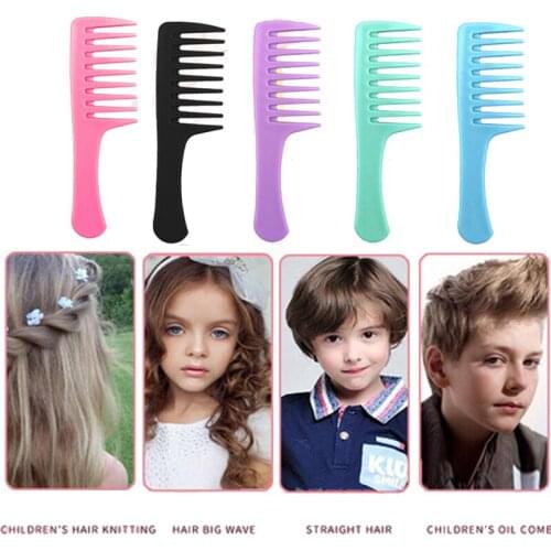 Childrens Wide Tooth Comb Anti-static Smooth Hair Broadsword Comb Hairdressing Tool Comb Baby Comb Portable Barber Accessories
