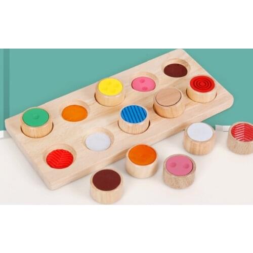 Baby Wooden Montessori Sensory Material Toy Kids Preschool Educational Tactile Toy For Children Early Learning Educational Toy