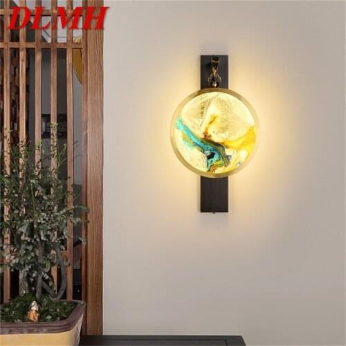 DLMH Indoor Wall Lamps Fixture Brass Luxury LED Sconces Modern Wall Light for Home Bedroom Living Room Office