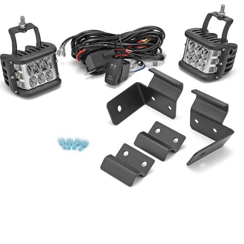 For Can am Defender Maverick X3 Trail 2016-2020 Auto Accessories 4" 60W Lower Windshield Led Light Bracket Kit Lighting Exterior