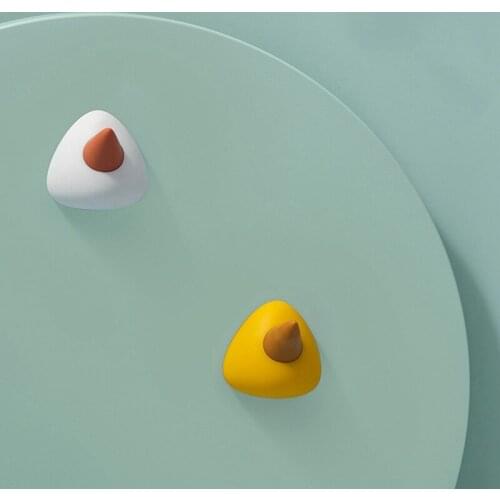 Home Decorative Hooks 4pcs Cartoon Bird Hangers Non-perforated Non-marking Hangers Wall Key Sticky Hangers