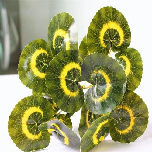 18CM Artificial Green Plants Wall Leaf Plastic Crafts Garden Decor Materials Wedding Hotel Balcony Home Decoration Props