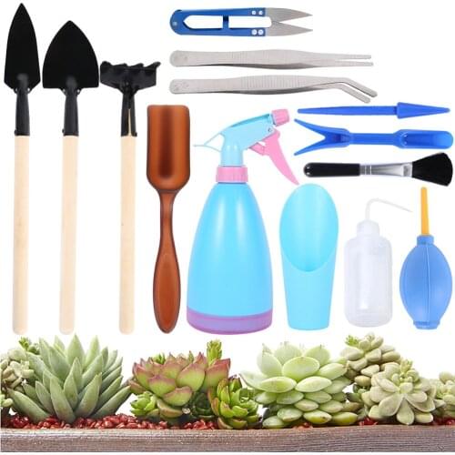 14pcs Succulent Transplanting Tools Spade Combination Of Flower Packaging Mini Gardening Supplies Hand Tool Kit Gardening Gifts