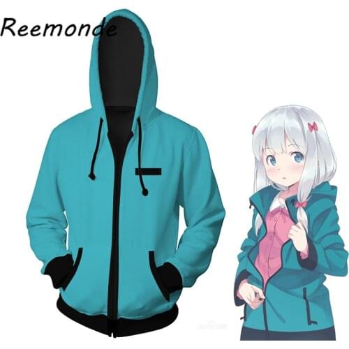 Anime Cosplay Costume 3D print Izumi Sagiri Harajuku Hoodie Sweatshirt Uniform Coat Jacket for Women and Mens Halloween Outfit