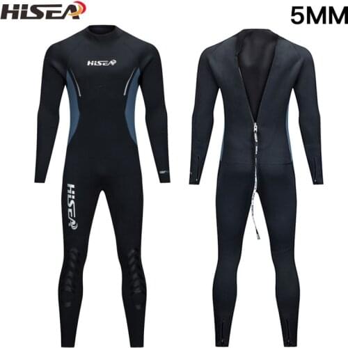2021 New 5mm Wetsuit Men Scuba Diving suit Neoprene spearfishing Wet Suit winter thermal swimsuit Surf Triathlon Full Bodysuit