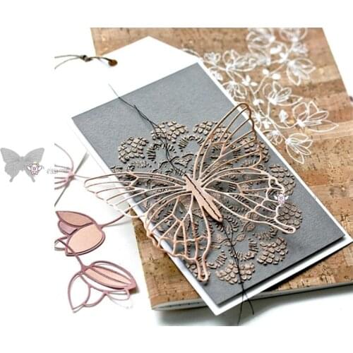 Mmao Crafts Metal Steel Cutting Dies New Butterfly decoration Stencil For DIY Scrapbooking Paper/photo Cards Embossing Dies