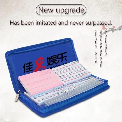 Hot Mini Mahjong Portable Folding Traveling Mahjong set Mahjong Games Home Games mahjong tiles Chinese Funny Family Board Game