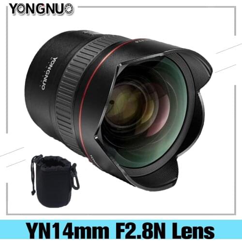 YONGNUO 14mm F2.8 Ultra-wide Angle Prime Lens YN14mm Auto Focus AF MF Metal Mount Lens for Canon 700D 80D Nikon D7100 D5300