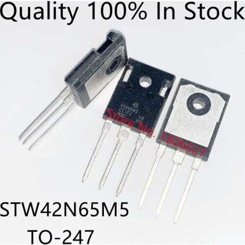 Send free 20PCS STW42N65M5 42N65M5 650V 42A TO-247 high power field effect tube