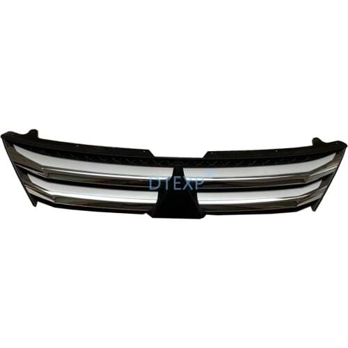1 Piece 6407a316 Front Chrome Grille for Eclipse Cross 2017-2019 Front Bumper Silver Painting Strip Bumper Net Chrome 6407a315