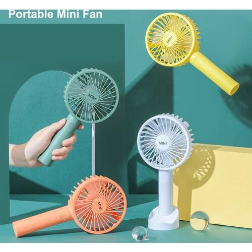 Mini Handheld Fan Portable Usb Rechargeable Battery Cooling Desktop with Base Mobile phone bracket 3 Modes for Travel Outdoor