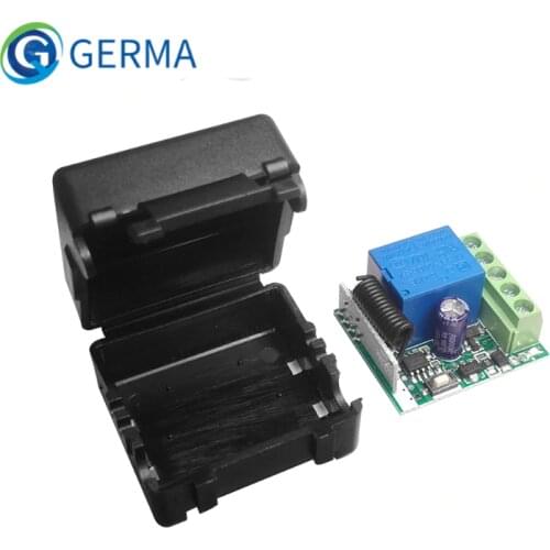 GERMA DC 12V 1 CH Wireless Remote Control Relay Switch Module Learning Code DC 12V RF Superheterodyne Receiver 1CH Controller