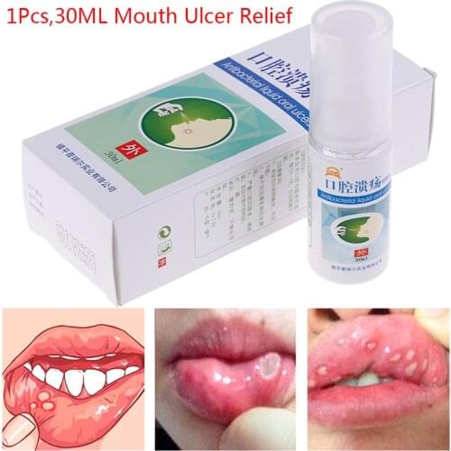 30ml Treatment Of Oral Ulcer Pharyngitis Halitosis Sore throat cool Fresh Spray Pain Relief Antibacteria Mouth Clean Oral Spray