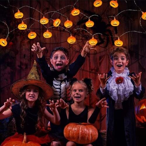 3m 20 lights Led Halloween Pumpkin Ghost Skeletons Bat Spider Led Light String Festival Bar Home Party Decor Halloween Ornament