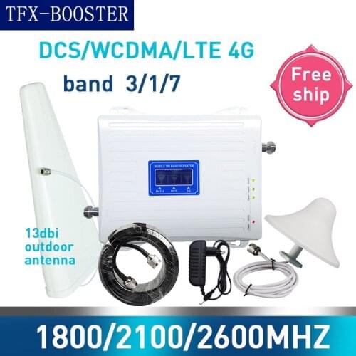 TFX-BOOSTER GSM 2G Cellular Amplifier 1800/2100/2600 Tri-Band GSM Repeate 3G 4G CellPhone Booster 70dB GSM UMTS LTE DCS Mobile