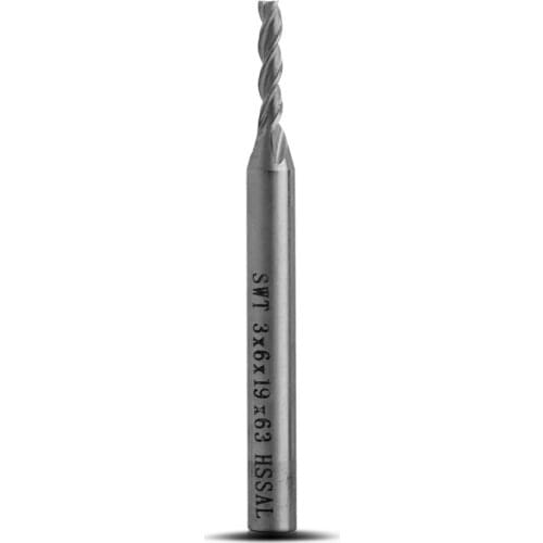 Extra Long 3mm 3 Flute HSS & Aluminium End Mill Cutter Bit Extended