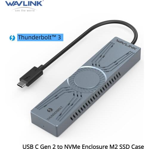 Wavlink USB 3.1 Gen 2 to NVMe Enclosure USB-C M.2 Mkey NVMe Enclosure High Speed up to 10Gbps For Microsoft Windows & Mac OS
