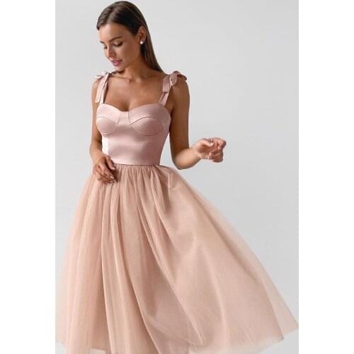 Pink Cheap Prom Dresses Short 2021 Knee Length Formal Evening Party Gowns Women Couture for Graduation Formatura