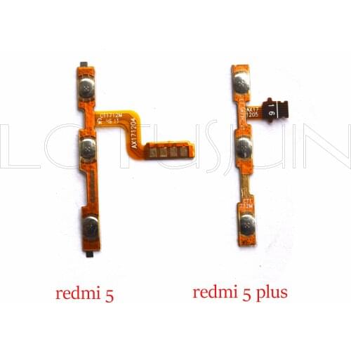 20pcs Power On/Off Key + Volume Up/Down Side Button Flex Cable for xiaomi Redmi 5 Redmi5 plus