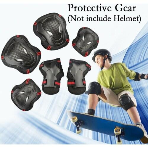 6Pcs/ Set Adult Children Knee/Elbow Pads protective gears for skateboard Bicycle Ice Inline Roller Skate Protector Kids Scooter