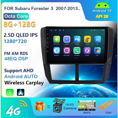 For Subaru Forester 3 SH 2007-2013 Car Radio Multimedia Video Player Navigation GPS Android 10.0 2din 2 din no dvd Carplay