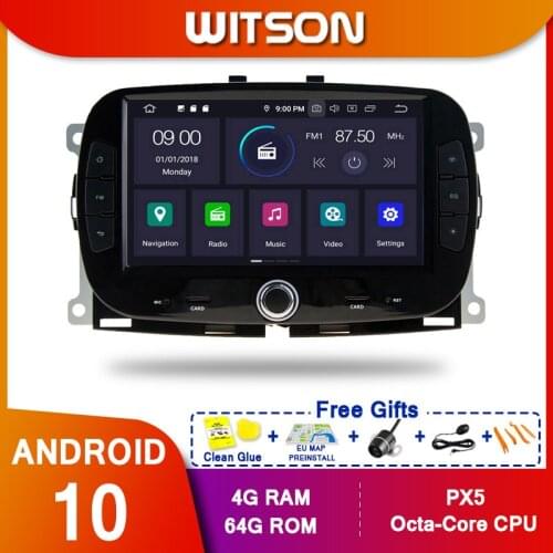 WITSON Android 10.0 Octa core PX5 CAR player For Fiat 500 2016-2019 IPS SCREEN 4GB RAM 64GB ROM CAR GPS NAVIGATION