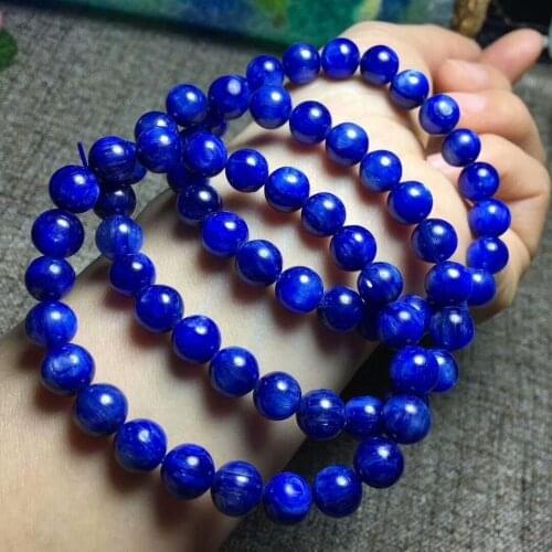 Natural Blue Quartz Crystal Bracelet stone 8.5-8mm AAA