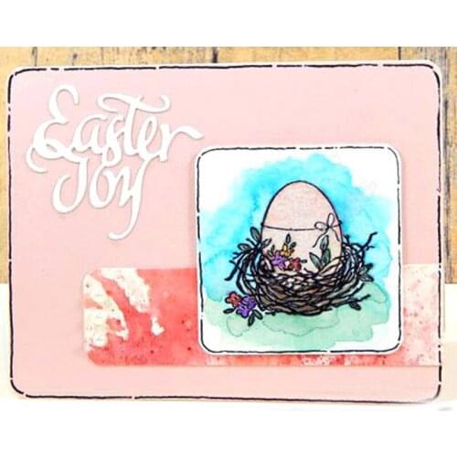 Letters Easter Joy Metal Cutting Dies Stencil for Scrapbooking Photo Album Embossing Paper Cards Making Decorative Crafts