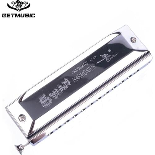 Chromatic Harmonica Mouth Organ 12 Holes with 48 Tone Key of C Reed Swan SW1248