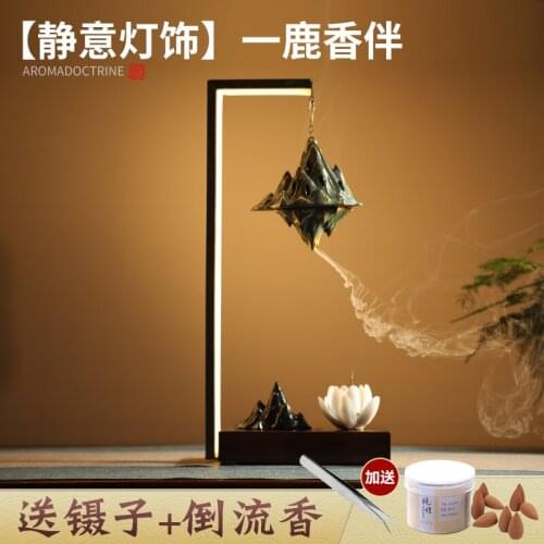 Flower Ceramic Incense Burner Holder Metal Vintage Backflow Waterfall Incense Burner Lotus Smoke Incensario Home Decor BH50XXL