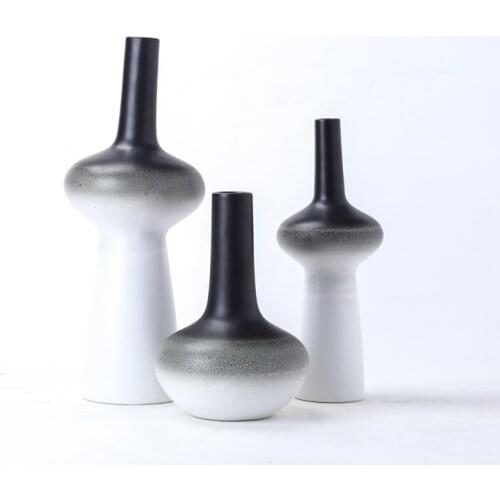 Gradient Color Ceramic Vase Flower Ornaments Living Room Entrance Flower Container Decorations Vase Decoration Household
