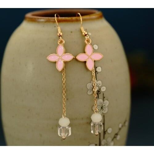 Ethnic style classical pearl earrings hook 2021 New womens long tassel ancient accessories earrings stage art performance jewelr